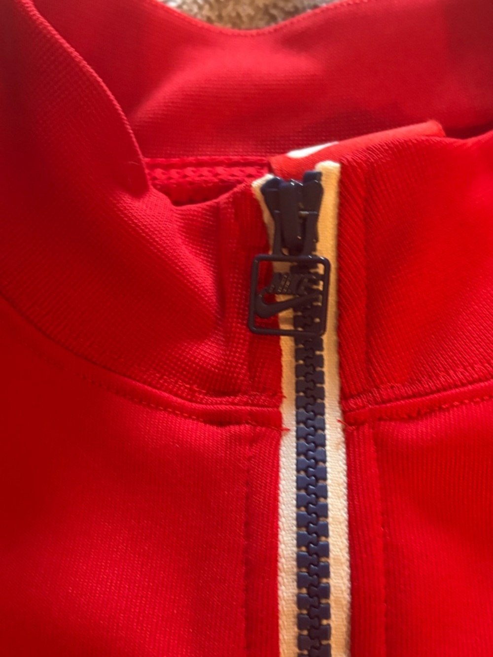 Nike Sportswear Taped Poly Track Jacket Women’s SP Zipper Front University Red - Picture 5 of 7